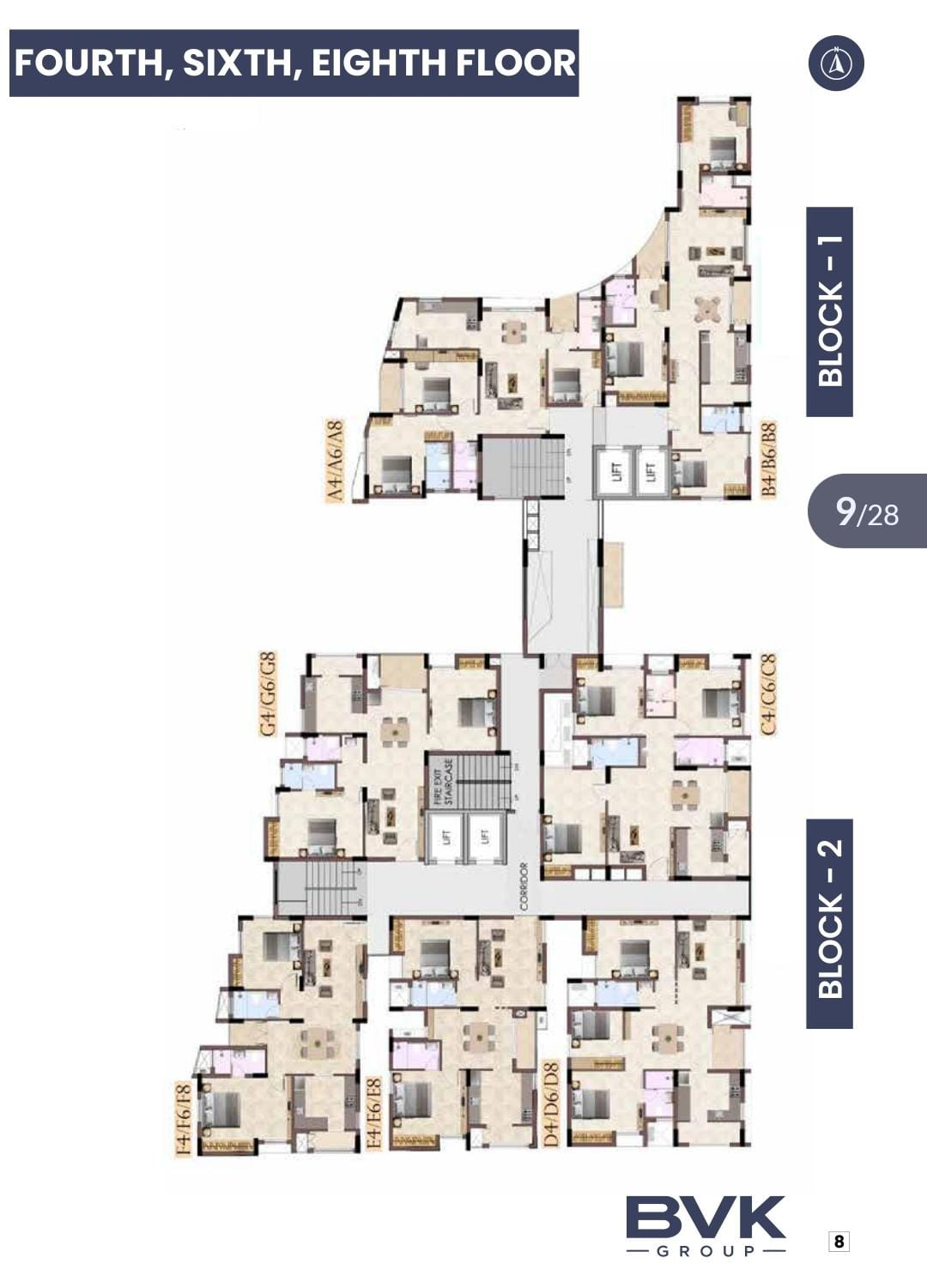 BVK Brindhavan - 3 BHK Layout Plan 1